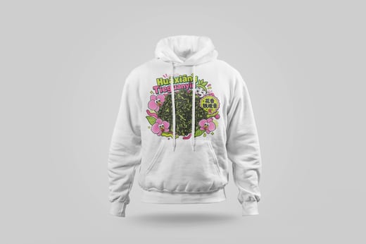 Hoodie — Floral Tie Guan Yin