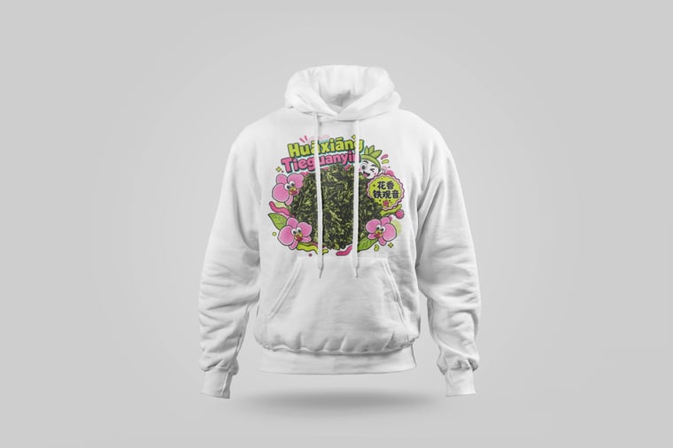 Hoodie — Floral Tie Guan Yin